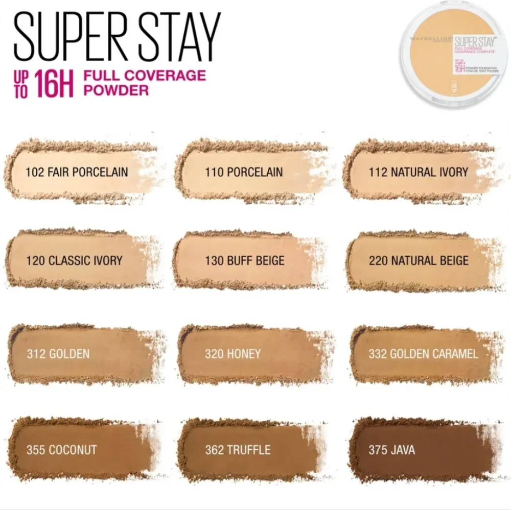 2 Maybelline Super Stay Full Coverage Powder Foundation